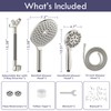HOWUWEY Dual Shower Heads with Handheld Spray Combo, 7.5" High