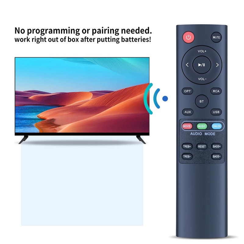 New Replacement Remote Control for Norcent BYL Bestisan MEGACRA Soundbar