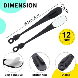 Fiada 12 Pcs Cord Bundlers Cord Organizer for Appliances, Self Adhesive Kitchen Sticky Silicone Holder Organizer for Air Fryer, Toaster, Home Decorations Accessories(Black, White)