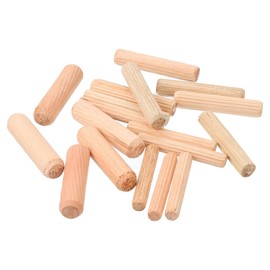 sourcing map 36Pcs 6x40mm/8x40mm/10x40mm Wooden Dowel Pins, Fluted Wood Beveled Ends Tapered Dowel Hardwood Pegs, Fluted Wood Dowels Rods for Furniture, Crafts, DIY