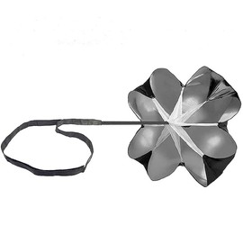 TopHomer Black Running Chute Training Resistance Speed Parachute Wind Resistance Training Device to Improve Speed Endurance Strength