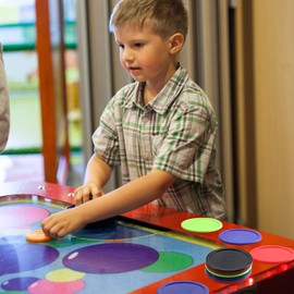 Gejoy 8 Pcs 2.5 Inch Air Hockeys Pucks Replacement Multicolor Round Pucks for Air Hockeys Game Tables Equipment Accessories,7 Grams(Red, Green, Blue, Black,2.5 Inch)