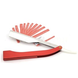 Red Pro Straight Recycle Blade Barber Razor Shaving Men's Cut Throat Knife Razor