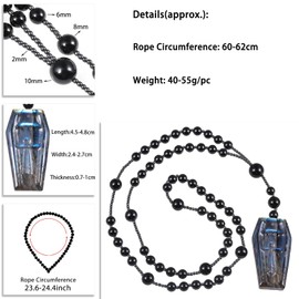 Nupuyai Natural Labradorite Pendant for Women and Men, Handcrafted Crystal Stone Cross Coffin Necklace for Reiki Healing