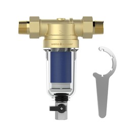 Weisswasser Sediment Filter, 40 Micron Reusable Spin Down Sediment Water Filter with Anti-Clog Disc Filtration, Pre-Filtration, Whole House Water Filter for Well Water, 3/4" MNPT