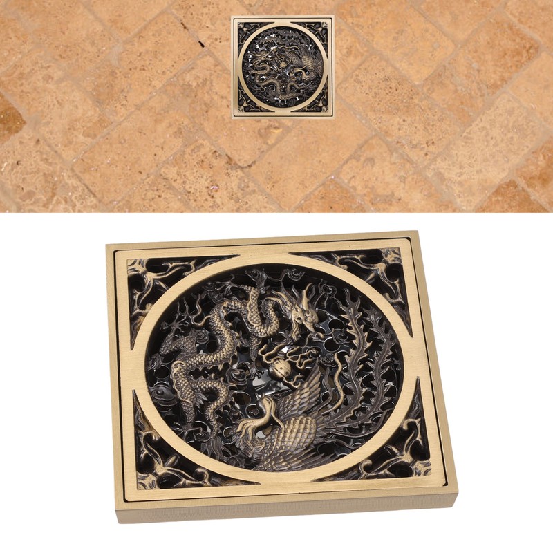 Antique Deodorant Floor Drain European Style Square Shower Floor Drain