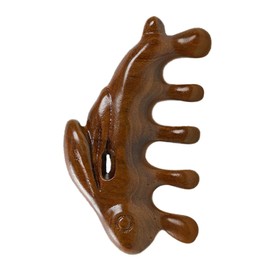 BESPORTBLE Sandalwood Rabbit Massager Comb Cute Cartoon Tool for Scalp Massage Ergonomic Design for Comfort at Home Office Travel Durable for Enhanced Relaxation