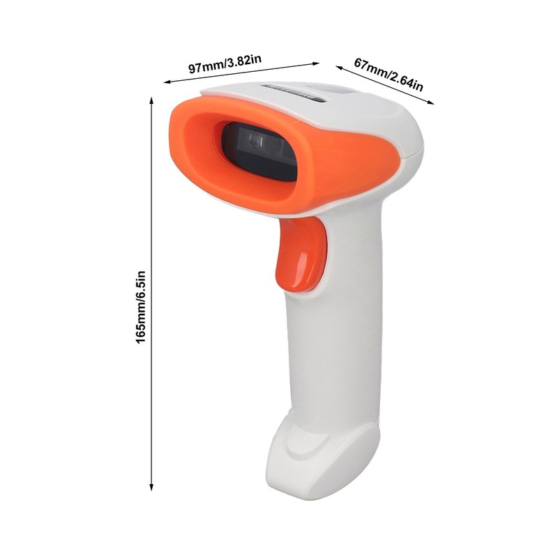 Handheld Barcode Scanner 2.4G Wireless 2D Bar Code Reader Scanner