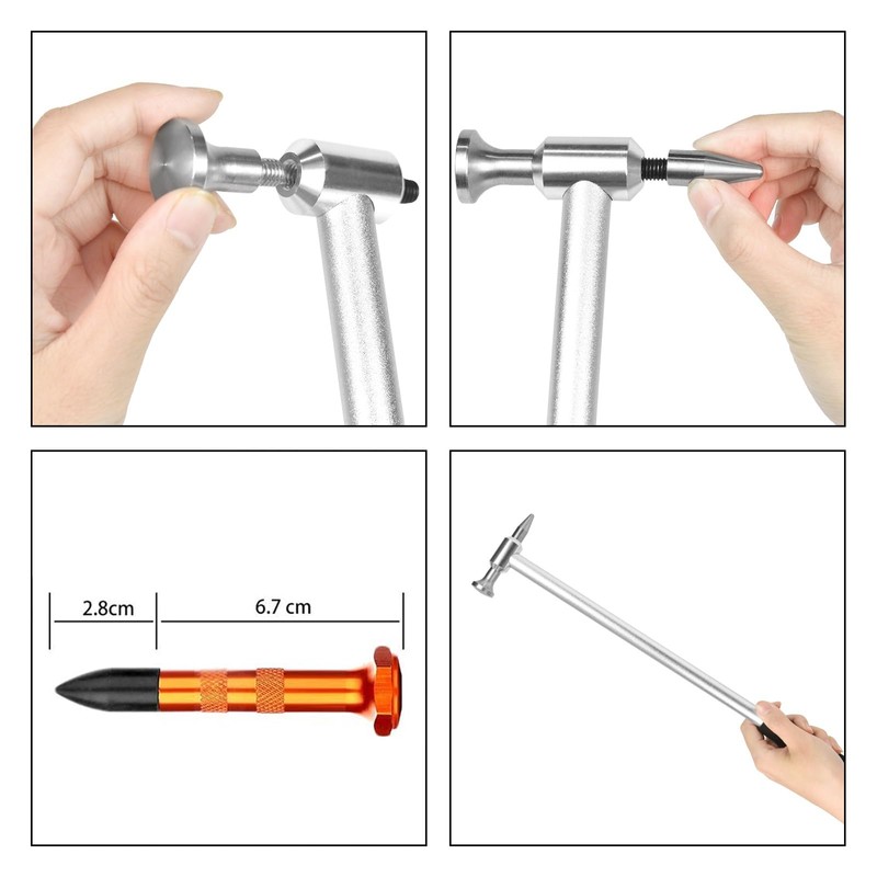 WHDZ Paintless Dent Repair Tools Car Dent Removal Hammer Aluminum