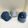 Baseball Hat Embroidery Letter Adjustable Unisex Denim Baseball Fitted Hat