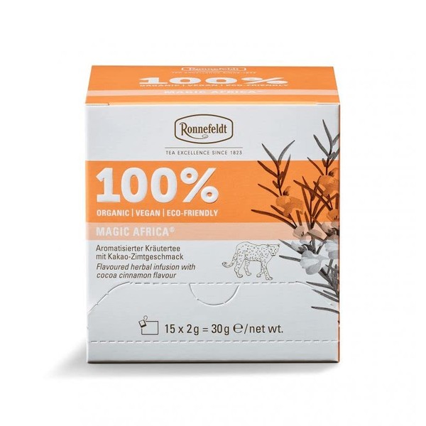 Ronnefeldt 100% Magic África – Té Rooibos con cocoa orgánico 15 piezas 2 gr