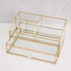 bofeiull Glass Makeup Brush Holder, Makeup Brush Organizer Jewelry Display