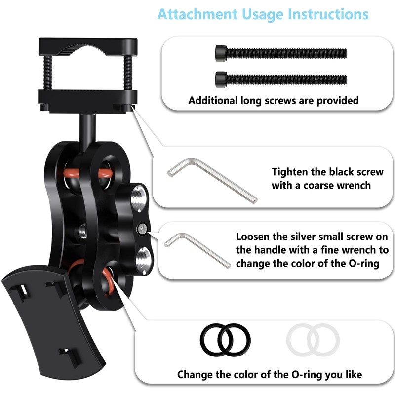 RNVEASS Aluminum Rearview Mirror Mount Kit for Truck GPS Devices,