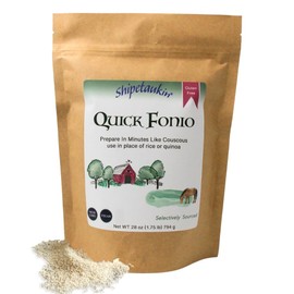Shipetaukin Quick Fonio African Supergrain - Gluten Free - Vegan - Non GMO - Substitute for Couscous, Quinoa, Rice (28 Ounces)