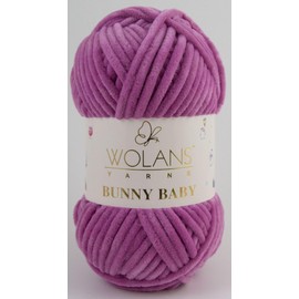 Wolans Bunny Baby Chenille Style Yarn Wool 70 Colours Available 100g Balls (Orchid Col 61)