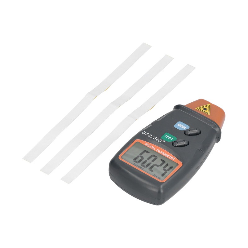 DT2234C+ Digital Laser Tachometer High Accuracy Non Contact Speedometer for