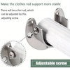 2 Pack Flange Rod Holder, Closet Rod Bracket End Supports