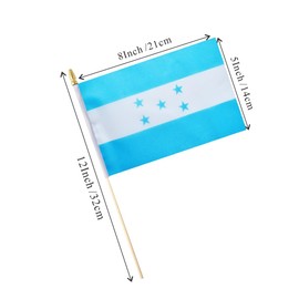 Ckexin 25Pack Small Honduras Flag Handheld Mini Honduran on Stick 5x8 Inch