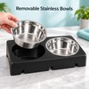 Adjustable Elevated Dog Feeder with Slow Feeder Bowl and Stainless