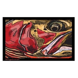 Mountain Creek Anglers CUTTHROAT TROUT Sticker Decal fly fishing 4 3/4" x 3" Morgan Brown Design
