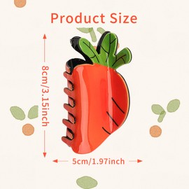 Easter Carrot Hair Claw Clips - 2-Pack Spring Cute Hair Accessories for Women & Girls, Festive Easter Hair Clips for Teens, Adults, and Kids (Carrots)