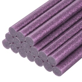 sourcing map Mini Hot Glue Gun Sticks 4-inch x 0.43-inch for Glue Gun, Glitter Purple 16pcs