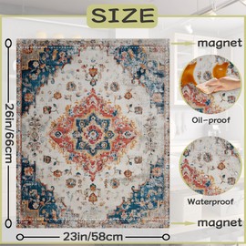 Boho Vintage Dishwasher Magnet Cover, Magnetic Dishwasher Covers Kitchen Decoration Dish Washer Covers Refrigerator Sticker Fridge Panel Decal, 23x26 in