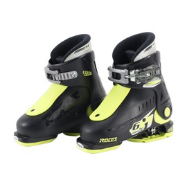Roces 2018 Idea Adjustable Black/Lime Kid's Ski Boots 16.0-18.5