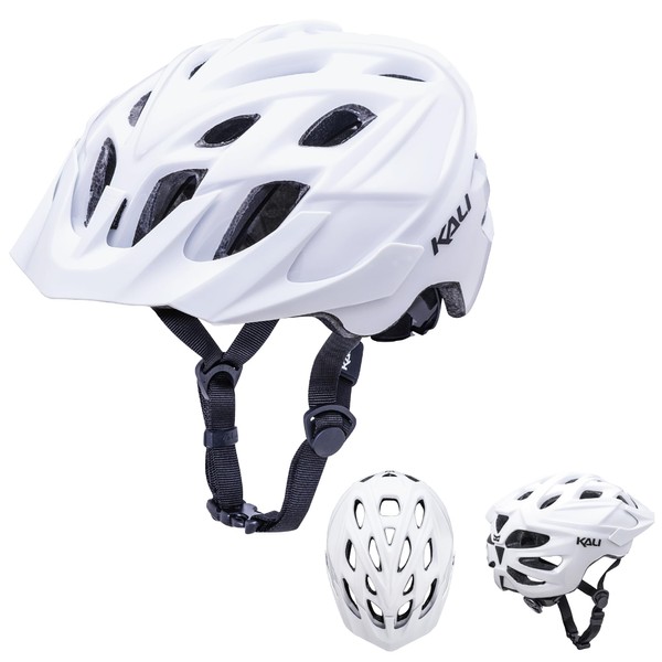 Kali Protectives Chakra Solo Half Size Cycling Helmet, Solid White, S/M