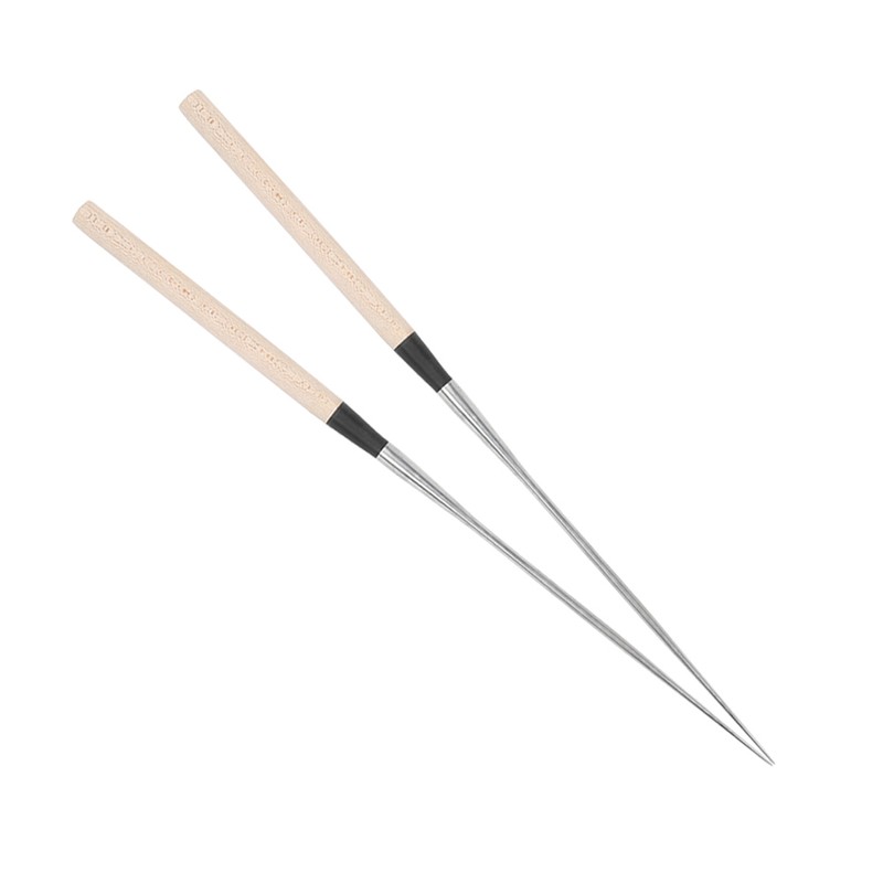 Stainless Steel Chopsticks Japanese Sushi Chopstick with Wood Handle Kitchen