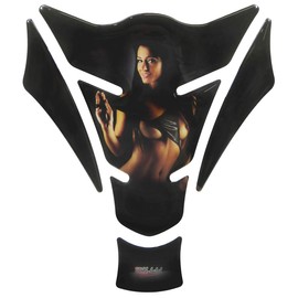 BIKE-label Tank Pad Sticker Motorcycle Tank Woman in Black Universal Fit 501214VA