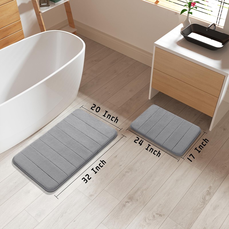 Yimobra Yimobra Memory Foam Bath Mat Set, Non Slip Super