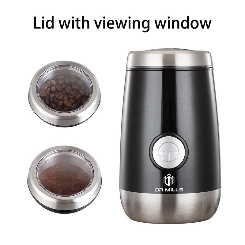 DR MILLS DM-7445 Coffee Grinder Electric,Spice and Herb Grinder, Blade