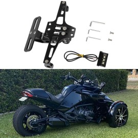 KEEPDSGN Motorcycle License Plate Bracket Fender Eliminator With LED Light For Can Am F3