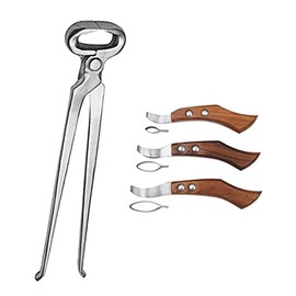 Equinez Tools Hoof Nipper 15" and Farrier Loop Knives Hoof Knife Set