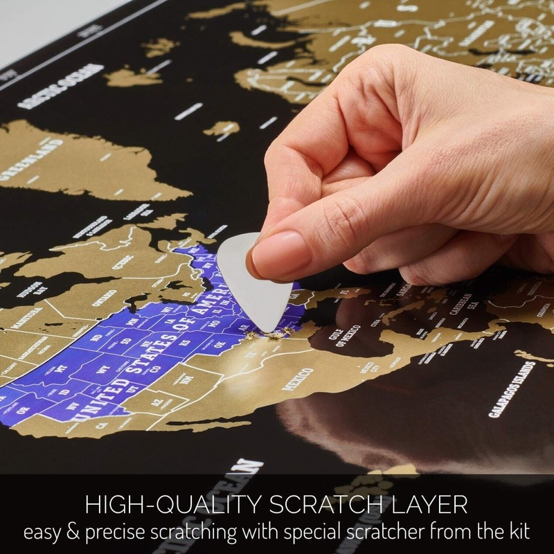 Divalis Scratch Off World Map - Extra Large - Easy