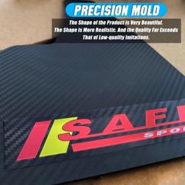 QUYDDC Universal Mud Flaps Fits Most SUVs/MPVs, Not Full-Size SUVs- Standard Size 4-Piece Hard Rubber Fenders Splash Guards Set, Carbon Fiber Pattern Mudflaps, Dirt/Slush Protection - with Logo Safe