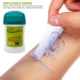 DOITOOL 2PCS Tattoo Transfer Gel for Tattooing Supplies, Tattoo Transfer Gel Tattoo Transfer Stick, Tattoo Green Soap Transfer Supplies Clean Dry Protection Antiperspirant Tattoo Deodorant