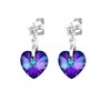 Elli Women's Earrings Heart Star Astro with Crystals, Facet cut,