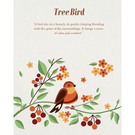 Miss Adola Large Tote Bag for Women - Aesthetic Cute Big Canvas Bags with Zipper Cotton Reusable Shoulder Bag with Hook Graphic for Travel, Work, Shopping, Gym, Tree Bird