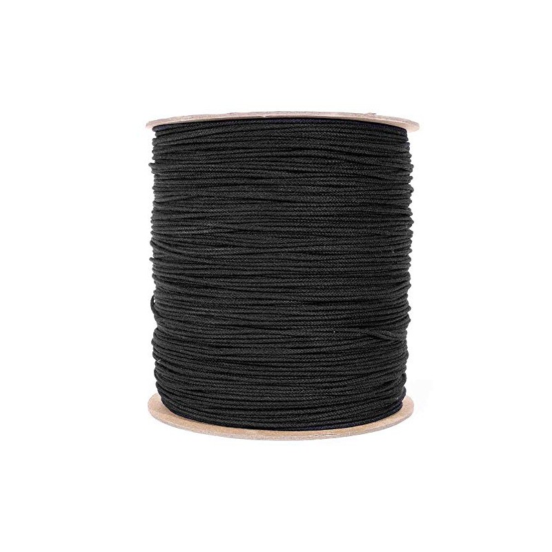 Black Cotton Tie Line (Unglazed - 1/8 Inch - 100