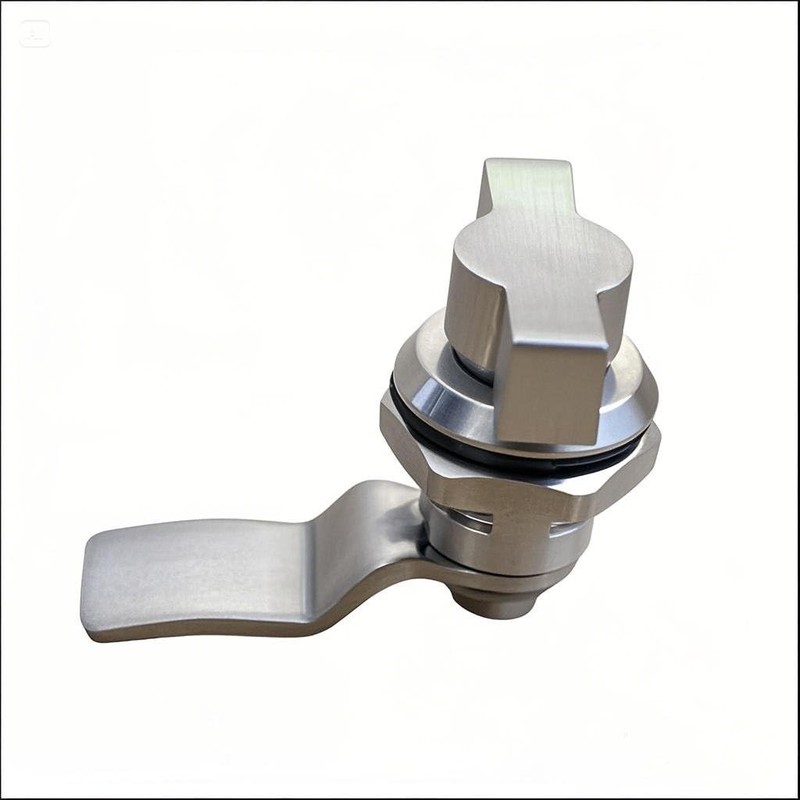 Thumb Operated Offset Cam Lock, Stainless Steel Keyless, Metal Replacement