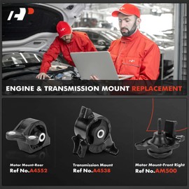 A-Premium 3PCS Engine Motor Mount and Transmission Mount Set Compatible with Honda Fit 2007 2008 1.5L, Manual Transmission