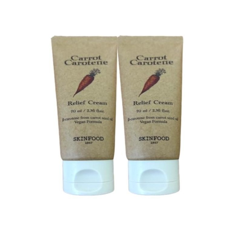 SKINFOOD Carrot Carotene Relief Cream 70ml x 2 / 스킨푸드