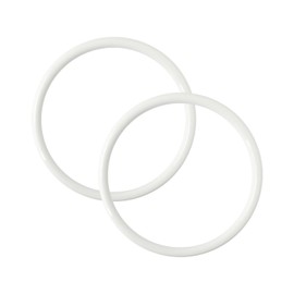 Nippon Chuko Plastic Ring, Plastic Handle, Small, Inner Diameter 3.5 inches (9 cm), Outer Diameter 4.1 inches (10.5 cm), White P273-S-W Handicraft Supplies, Bag Material Handle