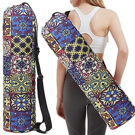 Bolsa para esterilla de yoga, Mochila de yoga con cordón fácil de llevar Bolsa de transporte para esterilla de yoga con bolsillo multifuncional y corr