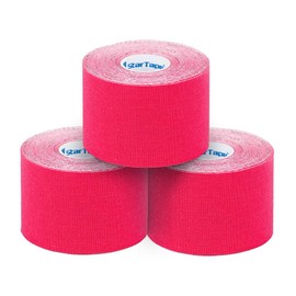 SL StarTape Kinesiology Bandage - Tape Plasters 5 cm Wide and 550 cm Long - Premium Sports Tape Roll - Sports Bandage (Pink, Set of 3)