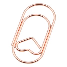 Sarini Small Metal Paper Clip Bookclip,12 Pcs Five Pointed Star+12 Pcs Love Heart Paperclips for School Office Document Organizing Wedding Marriage Decoration Gifts,Rose Gold