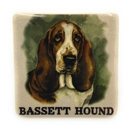 Bassett Hound Dog Puppy Fridge Magnet.6x6x6 cm. Decoration, Magnet, Kitchen. Dog Lover, Dog Mum/Dad Gift. Birthday, Christmas, Stocking Filler