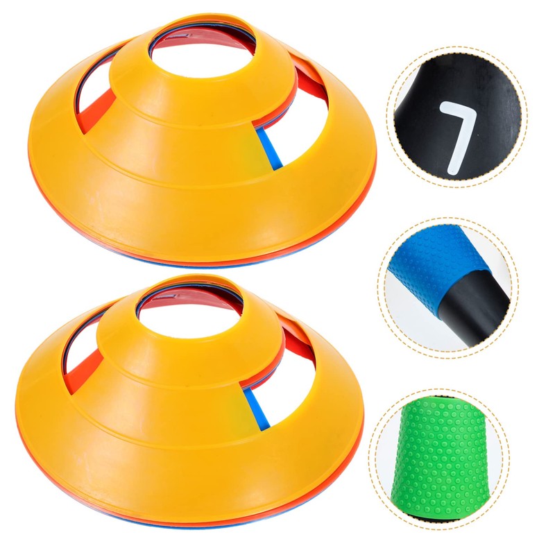Kisangel Multi-Function Soccer Training Cones Round Disc Obstacle Pad Great